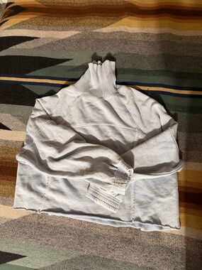 aerie Light Gray Turtleneck Pullover Sweater